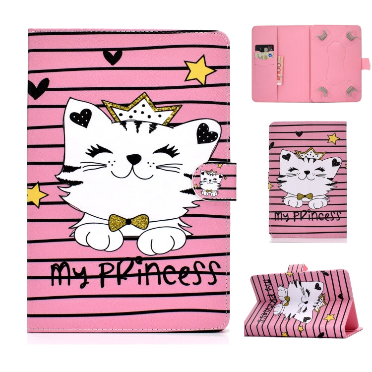 Universal Colored Drawing Pattern Horizontal Flip PU Leather Case with Holder & Card Slots — view 20