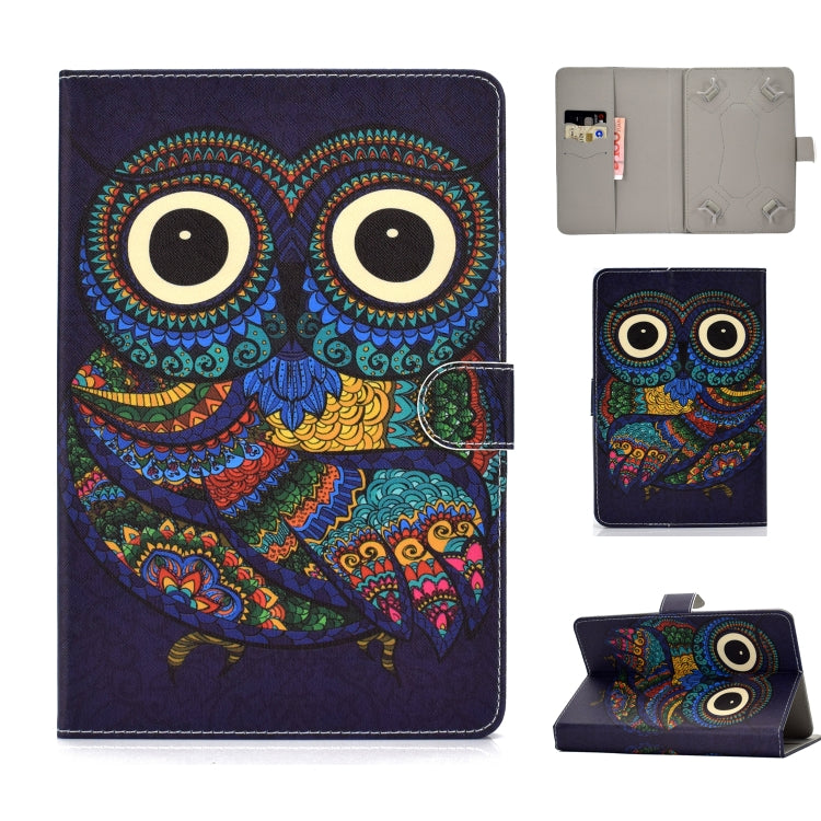 Universal Colored Drawing Pattern Horizontal Flip PU Leather Case with Holder & Card Slots — view 23