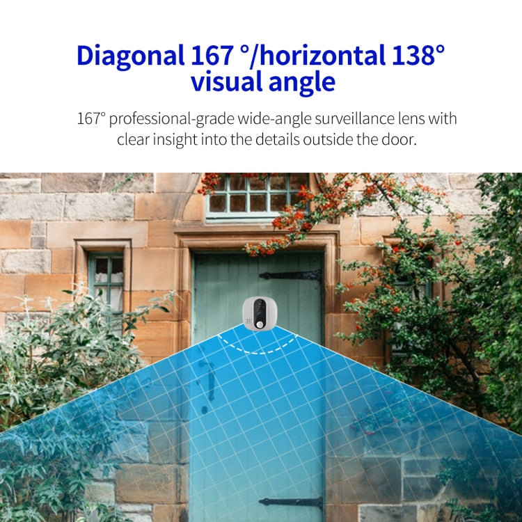 ESCAM C85 1080P 4.3 inch Smart WIFI Digital Door Viewer Supports Wide-Angle PIR & Night Vision & Dingdong Photo