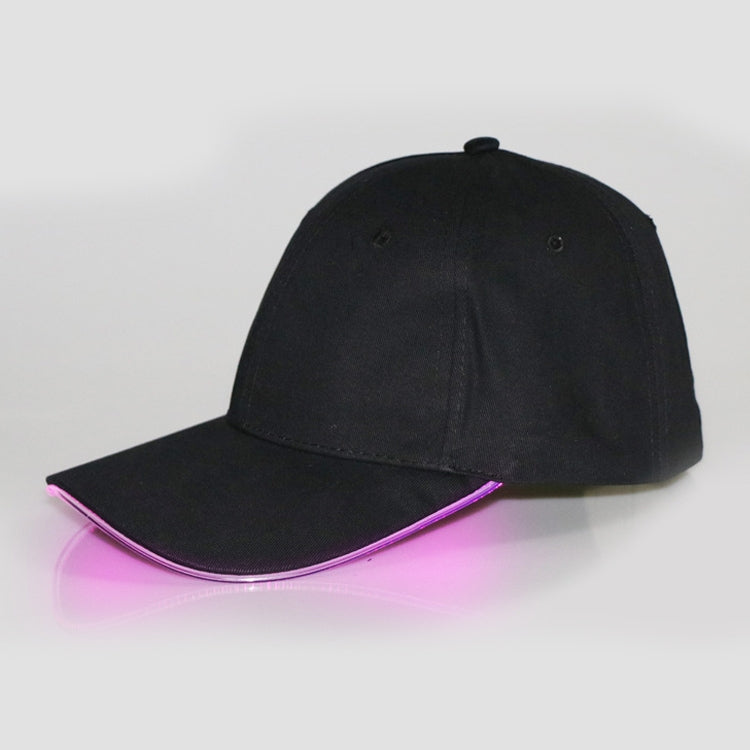 LED Luminous Baseball Cap Male Outdoor Fluorescent Sunhat, Style: Battery — White Hat Yellow Light