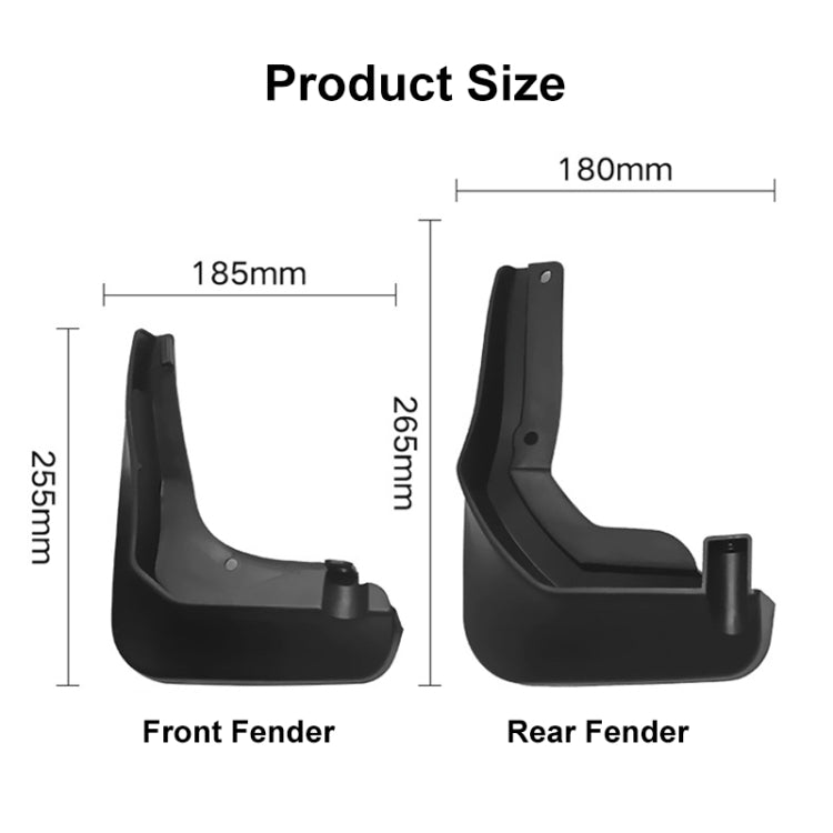 4pcs/Set Car Auto Soft Plastic Splash Flaps Fender Guard