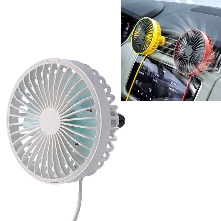 F829 Portable Car Air Outlet Electric Cooling Fan with LED Light