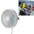 F829 Portable Car Air Outlet Electric Cooling Fan with LED Light