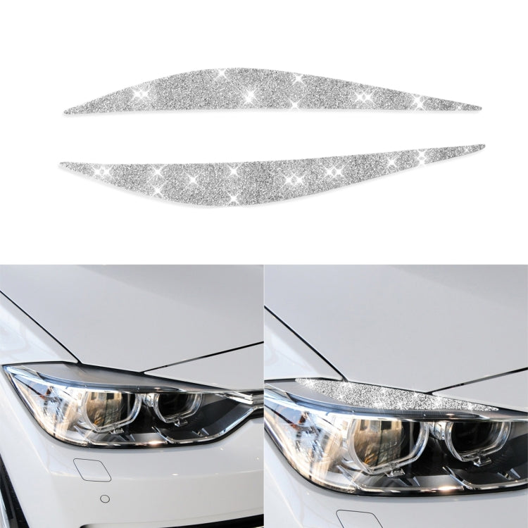 Car Lamp Eyebrow Diamond Decoration Sticker, Left and Right Drive