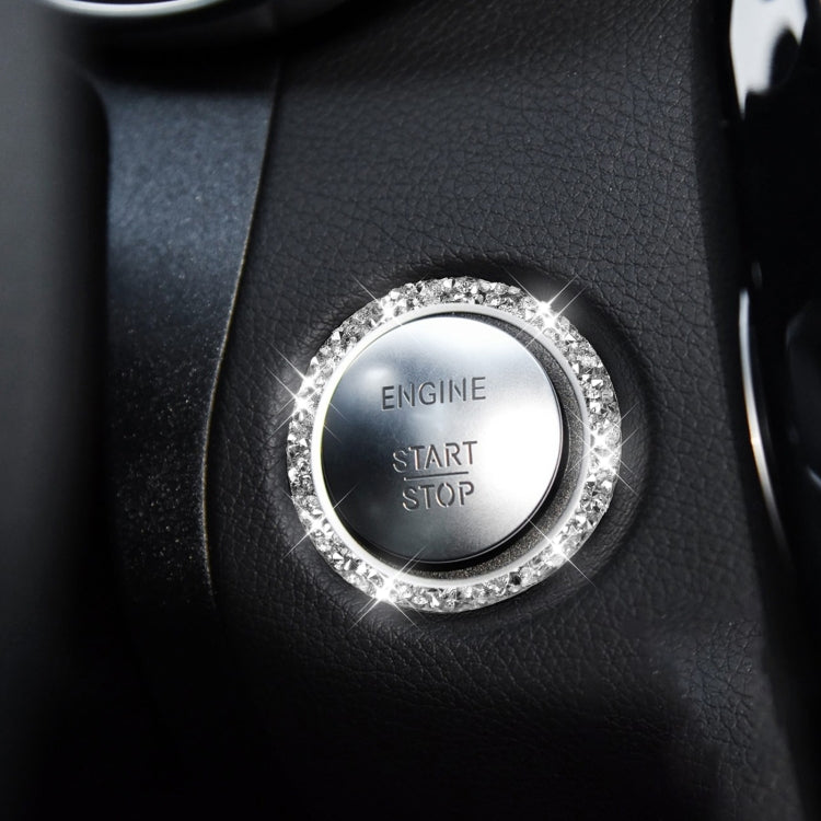 Car One-Click Start Ring Diamond Decoration Sticker, Left and Right Drive — view 6