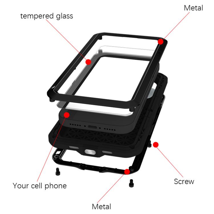 LOVE MEI Metal Shockproof Life Waterproof Dustproof Phone Case