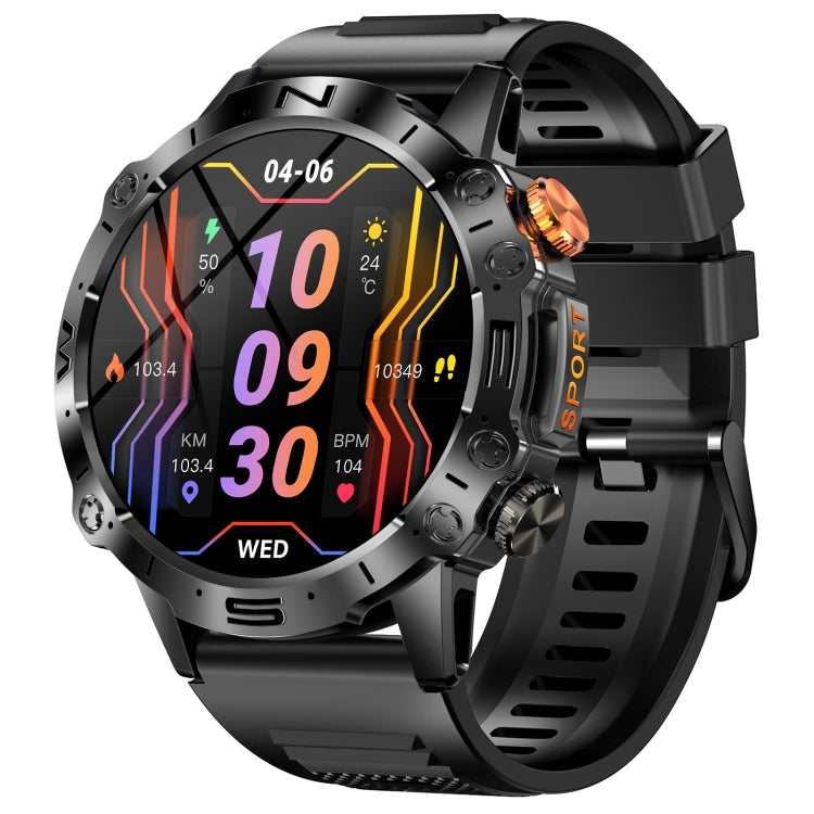 K59 IP67 BT5.0 1.43inch Smart Watch Support Voice Call / Sleep Detection — Orange