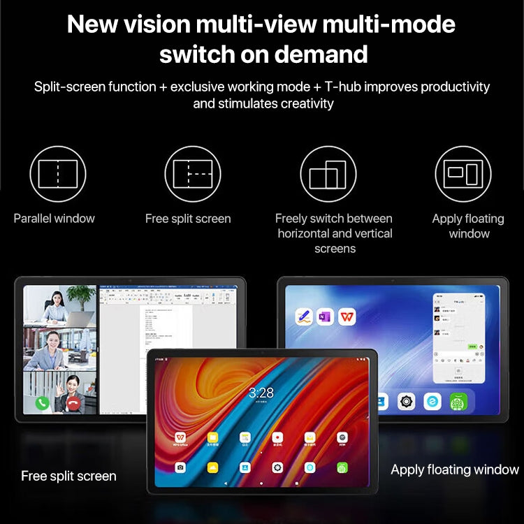 Lenovo K10 Pro 10.6 inch 4G LTE Tablet, Android 12, Qualcomm 6225 Octa Core, Support Face Identification