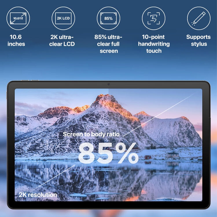 Lenovo K10 Pro 10.6 inch 4G LTE Tablet, Android 12, Qualcomm 6225 Octa Core, Support Face Identification