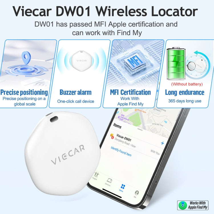 Car Key Anti-lost Detection Wireless Location Tracker, VIECAR DW01