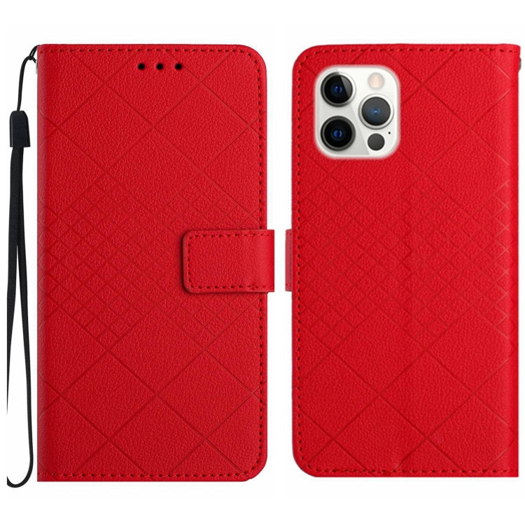 Rhombic Grid Texture Leather Phone Case — view 35