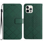 Rhombic Grid Texture Leather Phone Case — view 36