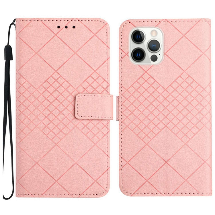 Rhombic Grid Texture Leather Phone Case — view 39