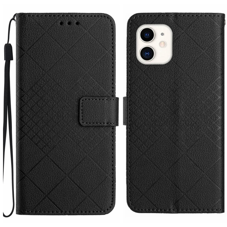 Rhombic Grid Texture Leather Phone Case — view 11