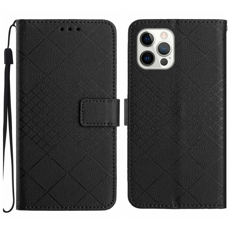 Rhombic Grid Texture Leather Phone Case — view 14