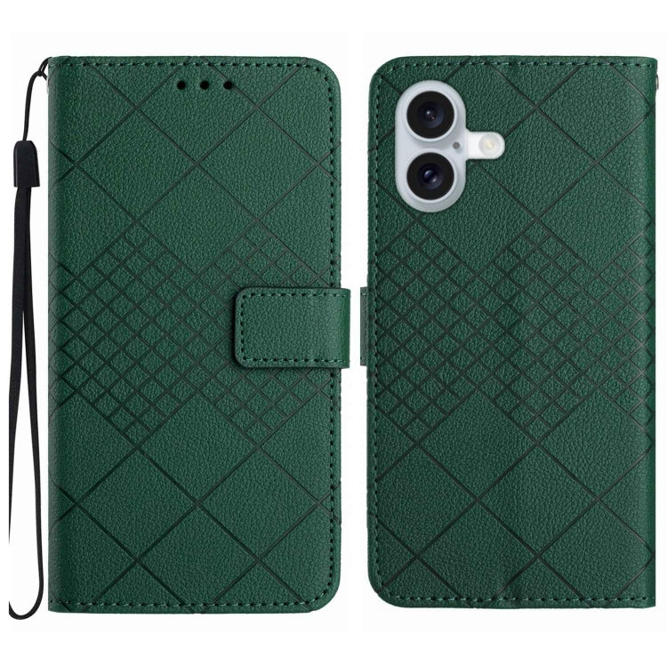 Rhombic Grid Texture Leather Phone Case — view 24