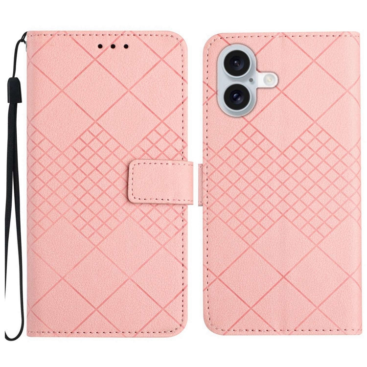 Rhombic Grid Texture Leather Phone Case — view 33