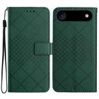 Rhombic Grid Texture Leather Phone Case — For iPhone 18 Pro / 17 Pro