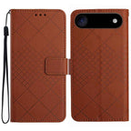 Rhombic Grid Texture Leather Phone Case — For iPhone 18 Pro Max / 17 Pro Max