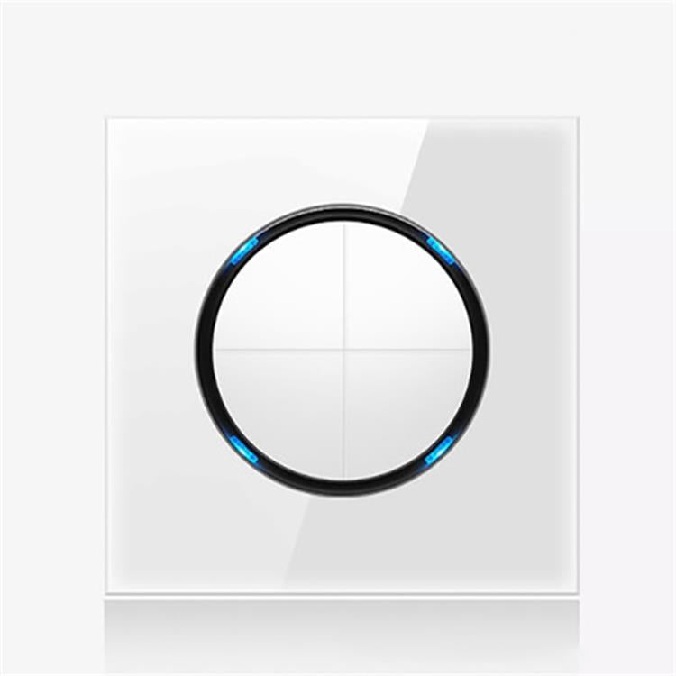 86mm Round LED Tempered Glass Switch Panel, White Round Glass