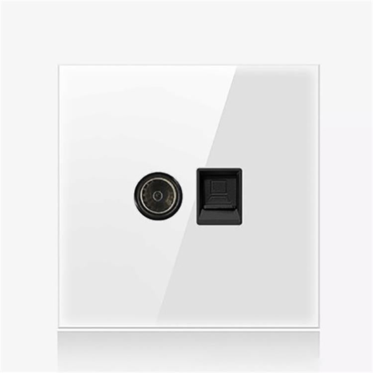 86mm Round LED Tempered Glass Switch Panel, White Round Glass