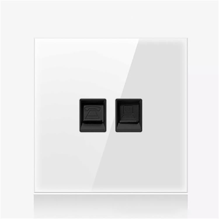 86mm Round LED Tempered Glass Switch Panel, White Round Glass