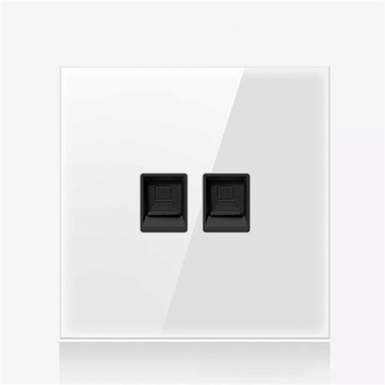86mm Round LED Tempered Glass Switch Panel, White Round Glass