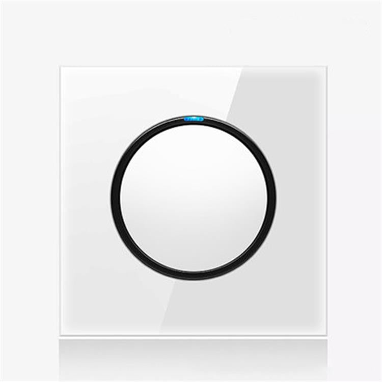 86mm Round LED Tempered Glass Switch Panel, White Round Glass
