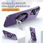 ZF039 Folding MagSafe Magnetic Ring Buckle Holder — Purple