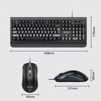AULA AC106 USB Port Wired Keyboard Mouse Set