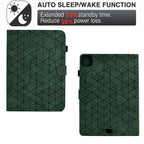 Rhombus TPU Smart Leather Tablet Case