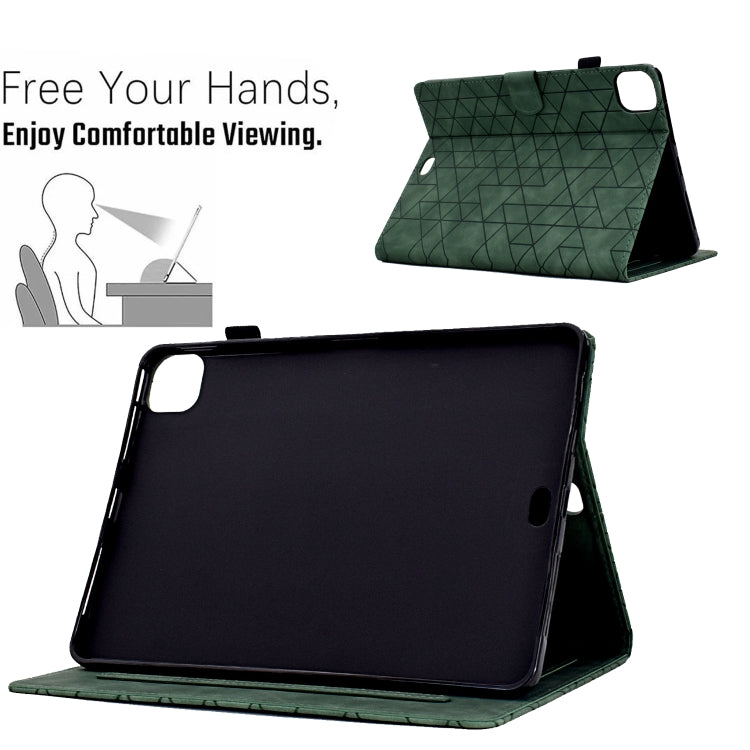 Rhombus TPU Smart Leather Tablet Case