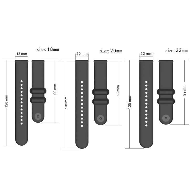 Universal Solid Color Reverse Buckle Silicone Watch Band