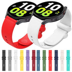 Universal Solid Color Reverse Buckle Silicone Watch Band
