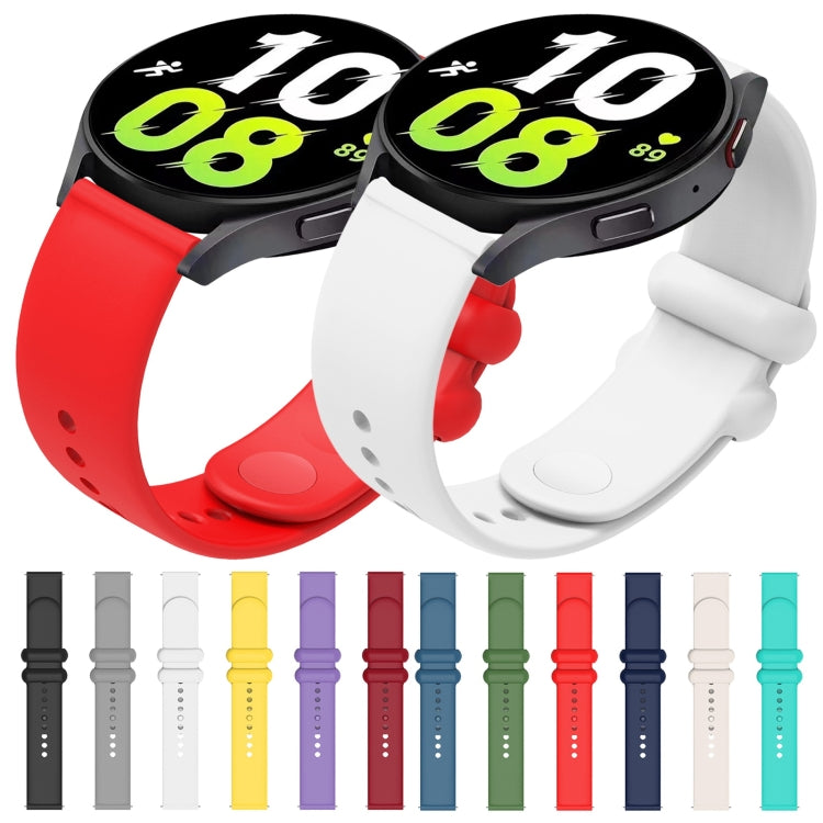 Universal Solid Color Reverse Buckle Silicone Watch Band