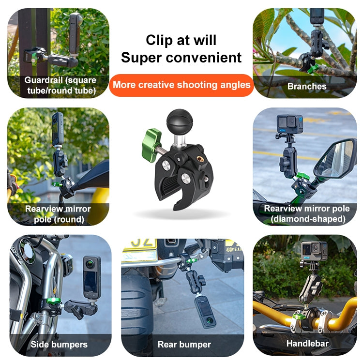 RUIGPRO Crab Clamp Action Camera Bracket