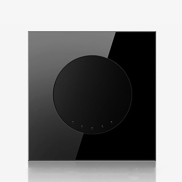 86mm Round LED Tempered Glass Switch Panel, Black Round Glass