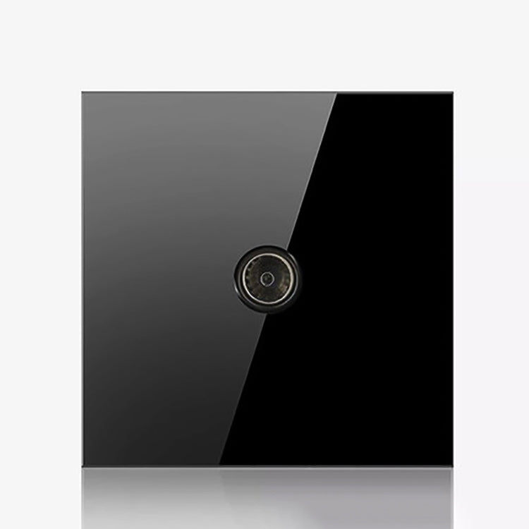 86mm Round LED Tempered Glass Switch Panel, Black Round Glass