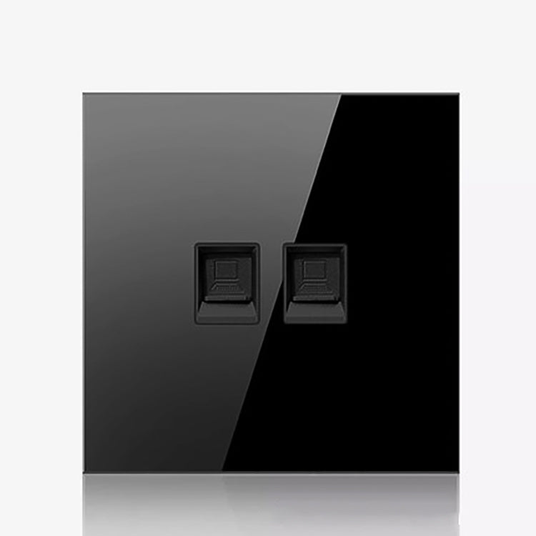86mm Round LED Tempered Glass Switch Panel, Black Round Glass