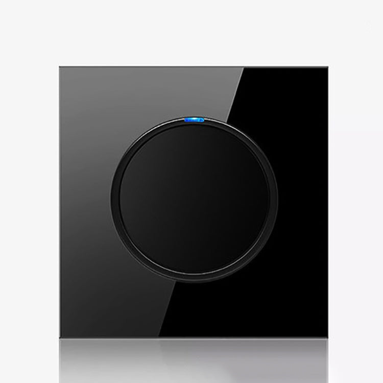 86mm Round LED Tempered Glass Switch Panel, Black Round Glass