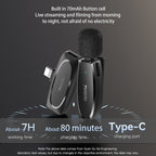 YESIDO KR15 Dual Low-latency Wireless Lavalier Microphone with 3 in 1 Receiver — view 11