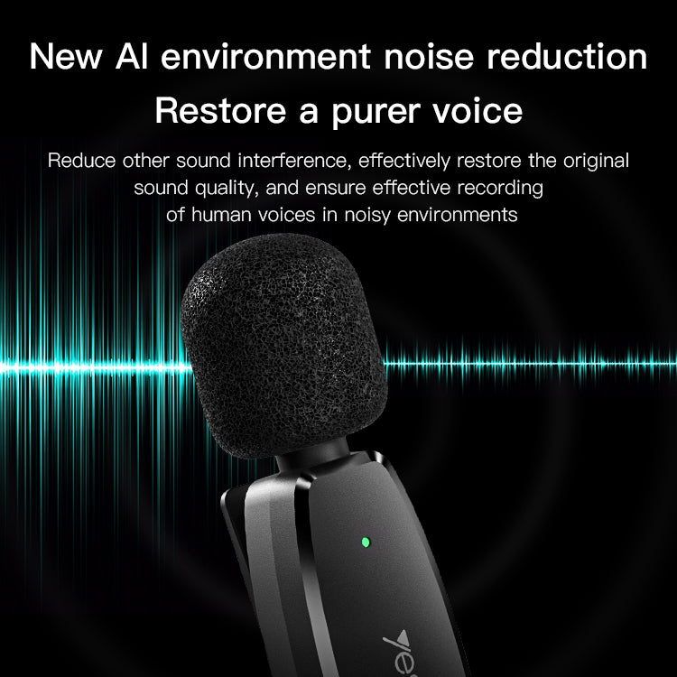 YESIDO KR15 Dual Low-latency Wireless Lavalier Microphone with 3 in 1 Receiver — view 4