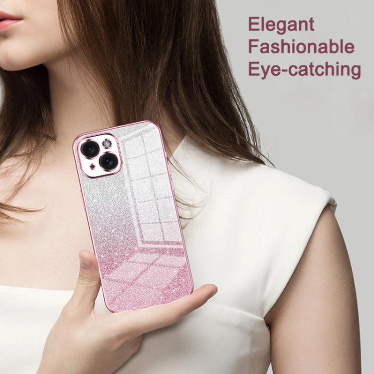 Gradient Glitter Powder Electroplated Phone Case