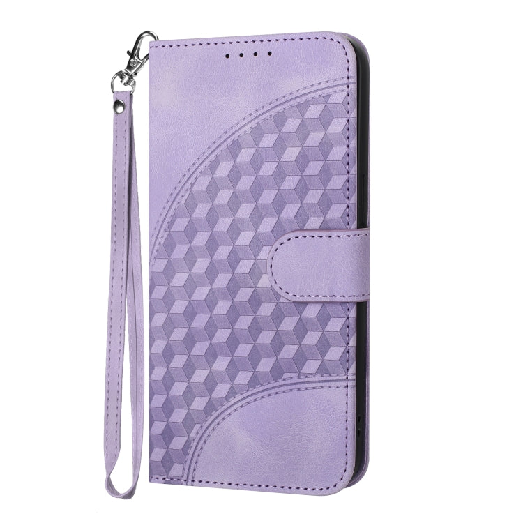 YX0060 Elephant Head Embossed Phone Leather Case with Lanyard — For iPhone 14 Pro Max