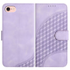 YX0060 Elephant Head Embossed Phone Leather Case with Lanyard — Light Blue