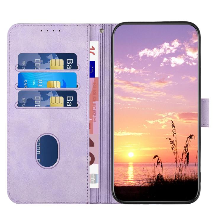 YX0060 Elephant Head Embossed Phone Leather Case with Lanyard