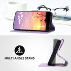 YX0060 Elephant Head Embossed Phone Leather Case with Lanyard