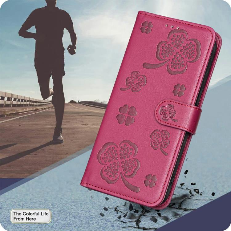 Four-leaf Embossed Leather Phone Case