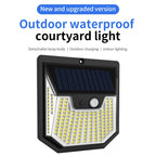 XY0159 159 LEDs Outdoor Solar Human Body Sensor Courtyard Wall Light — 8pcs