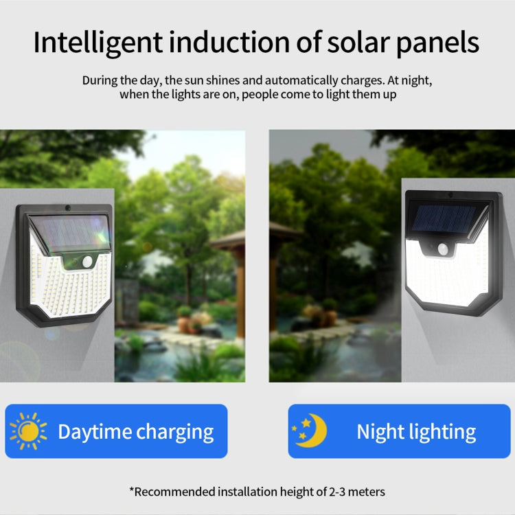 XY0159 159 LEDs Outdoor Solar Human Body Sensor Courtyard Wall Light — view 10